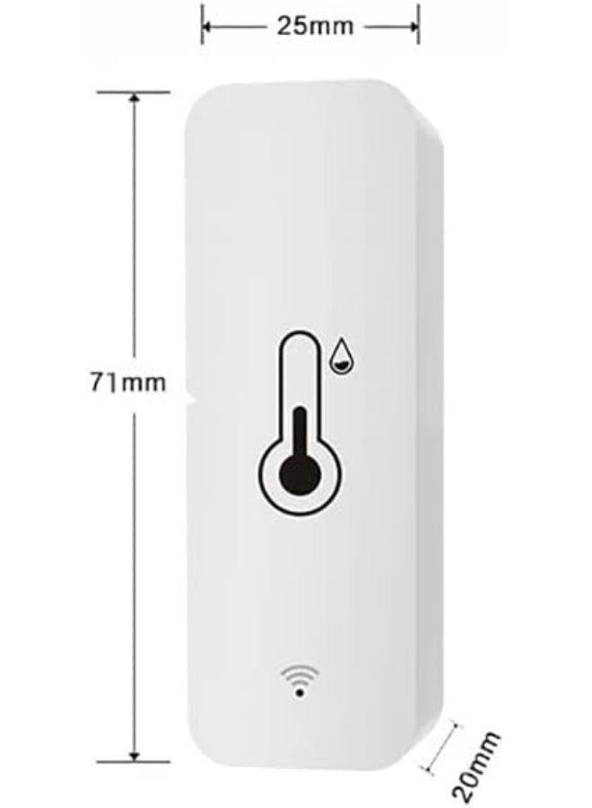 UanTii Smart Temperature Humidity Sensor Tuya Smart WIFI Indoor Hygrometer Works with Smart Life App and Amazon Alexa Google Home Voice Control - Image 2